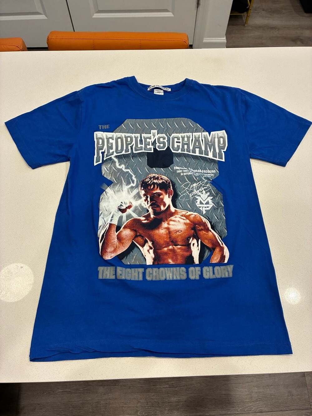Team Pacquiao The People's Champ T-Shirt Size M Blue